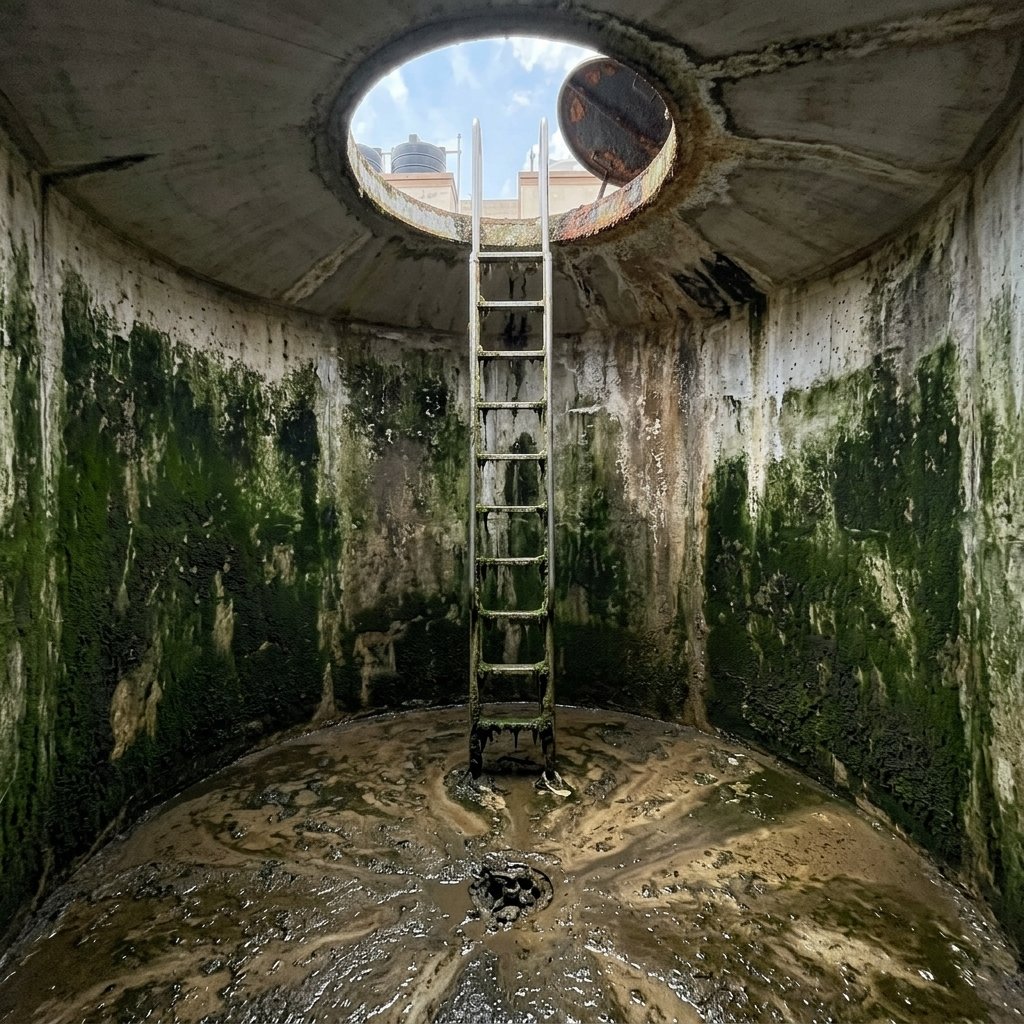 Dirty Water Tank Before Cleaning